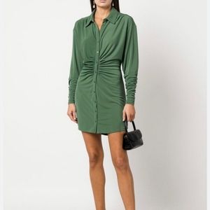 Green button down dress